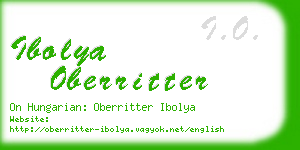 ibolya oberritter business card